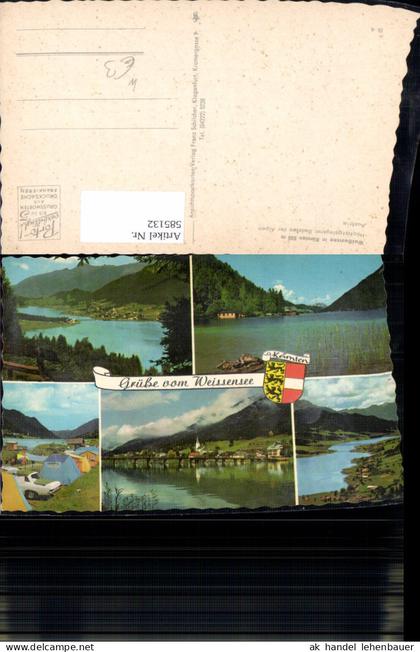 585132,Mehrbild Ak Weißensee Camping Gemeinde Weißensee
