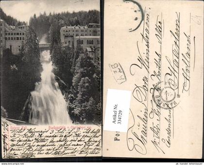334729,Badgastein Bad Gastein vom Oberkrämer Unterer Fall Wasserfall pub Stengel e Co 2511