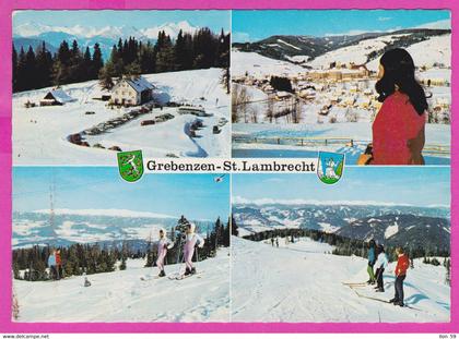 281166 / Austria Grebenzen - St. Lambrecht , Skigebiet Grebenzen 1870 m , Grebenzenhaus 1660 Stempel PC Österreich