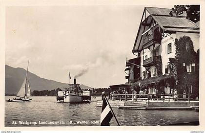 Österreich - St. Wolfgang (OÖ) Landungsplatz mit Weißen Rößl - Dämpfer