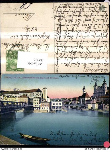 185716,Steyr Zusammenfluss d. Enns u. d. Steyr