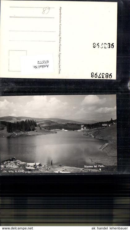 672772,Foto Ak Stausee b. Pack Hirschegg-Pack