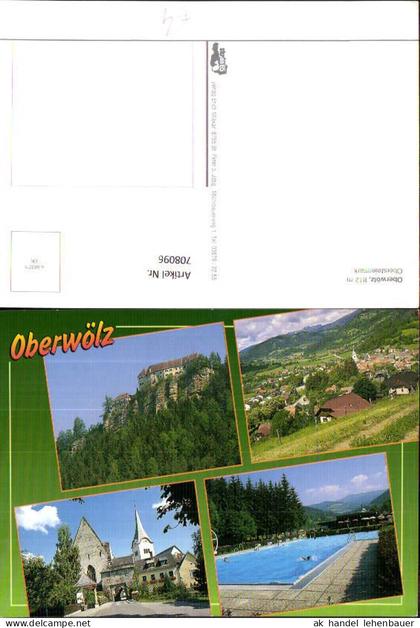 708096 Mehrbild AK Oberwölz Kirche Schwimmbad