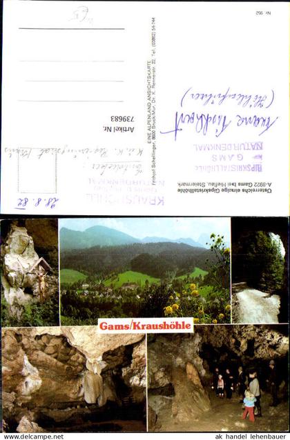 739683 Mehrbild AK Gams b. Hieflau Bad Gams Gipskristallhöhle Wegkreuz Kraushöhle