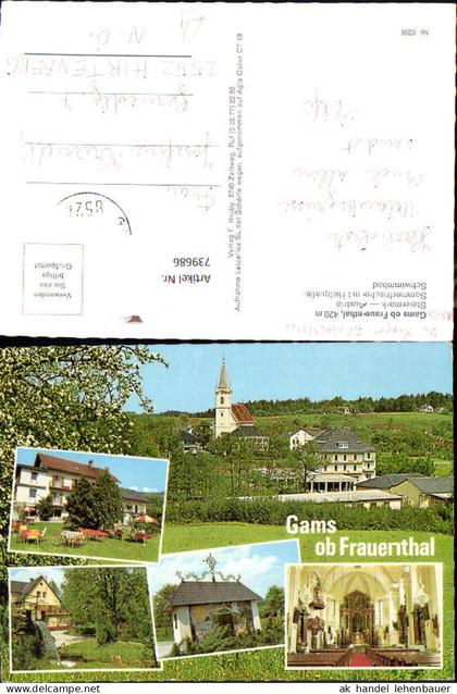 739686 Mehrbild AK Gams ob Frauenthal Bad Gams Kirche Inneres Quelle Gastgarten