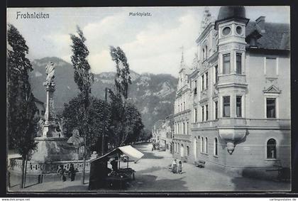 AK Frohnleiten, Marktplatz mit Denkmal