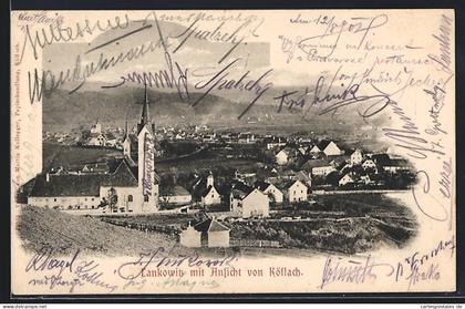 AK Maria Lankowitz, Teilansicht mit Kirche und Köflach