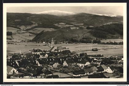 AK Obdach, Ortsansicht mit Zirbitzkogel