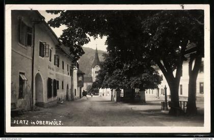 AK Oberwölz, Platz mit Blick zur Kirche