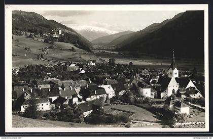 AK Oberwölz, Totalansicht aus der Vogelschau