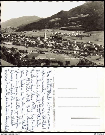 Ansichtskarte Rottenmann Blick auf die Stadt 1962