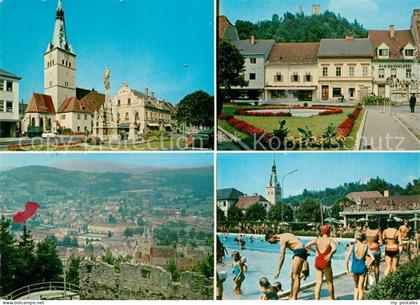 Voitsberg Steiermark Denkmal Kirche Park Freibad Stadtpanorama Burgruine