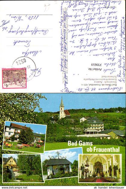 739659 Mehrbild AK Gams ob Frauenthal Bad Gams Kirche Inneres Gastgarten Quelle