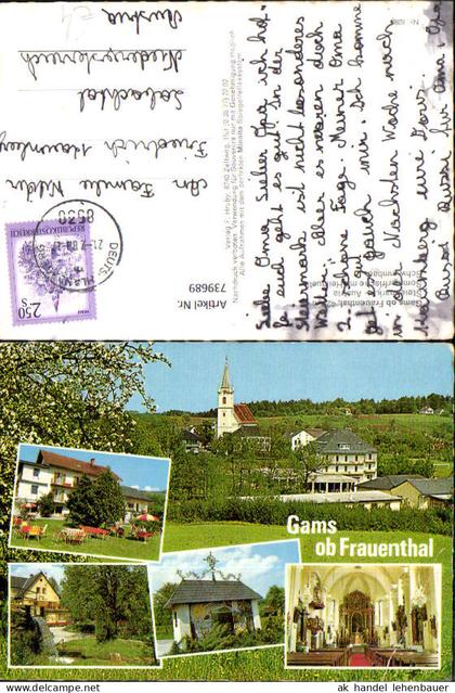 739689 Mehrbild AK Gams ob Frauenthal Bad Gams Kirche Inneres Quelle Gastgarten