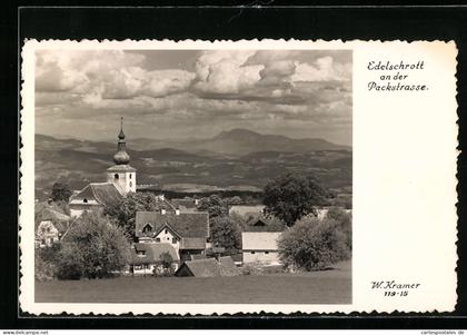 AK Edelschrott an der Packstrasse, Ortsansicht bei bewölktem Himmel