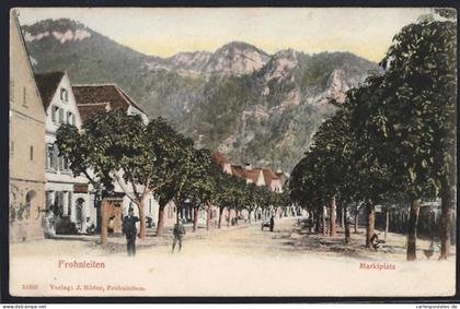 AK Frohnleiten, Marktplatz mit Passanten