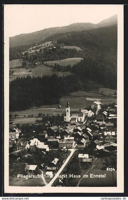 AK Haus im Ennstal, Fliegeraufnahme der Ortschaft