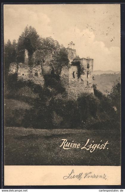 AK Ligist, Blick auf die Ruine