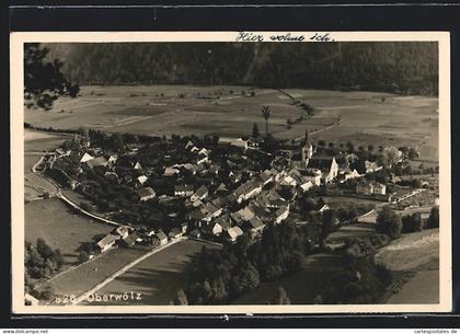 AK Oberwölz, Ortsansicht aus der Vogelschau