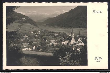 AK Oberwölz, Ortsansicht vom Wald aus