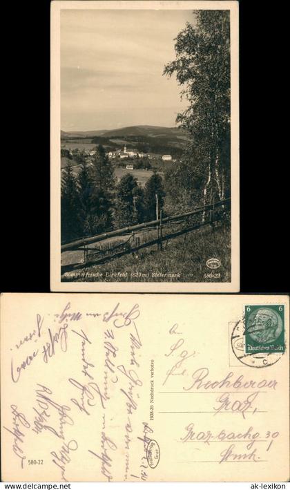 Ansichtskarte Birkfeld Steiermark Partie an der Stadt 1938
