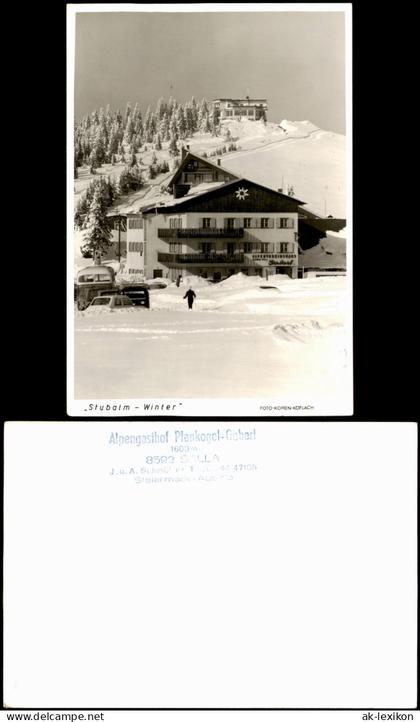 Ansichtskarte Salla-Maria Lankowitz Alpengasthof Plankogel-Gaberl Winter 1963