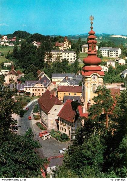 Ehrenhausen Ortsansicht mit Kirche Tor zur suedsteirischen Weinstrasse