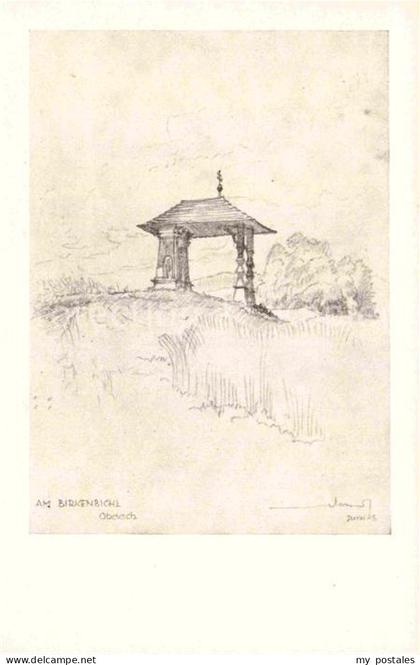 Obdach Am Birkenbichl nach Bleistiftzeichnung von Arch. Karl Arnold Kuenstlerkar