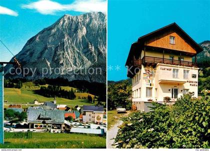 Tauplitz Gasthof Pension Maria Ortsansicht mit Grimming