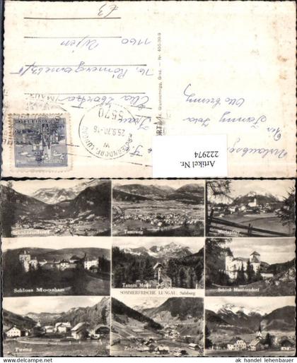 222974,Lungau Tamsweg Mauterndorf St. Michael Mariapfarr Tweng Zederhaus Totale Schloss Moosham Mauterndorf Mehrbildkart