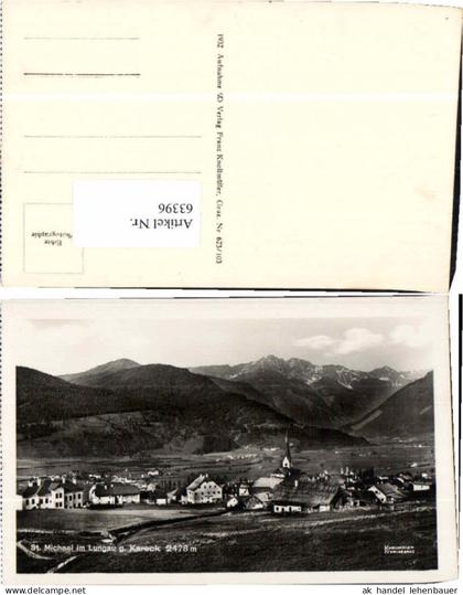 63396,St Michael im Lungau g. Kareck 1932