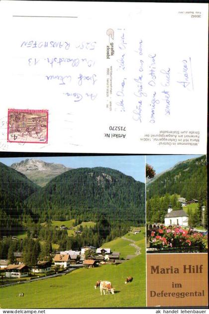 715270 Mehrbild AK Maria Hilf im Defereggental Rinder Kühe Kirche
