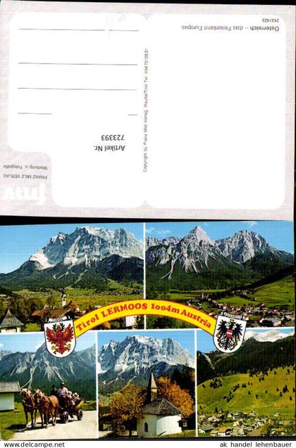 723393 Lermoos Österreichische Alpen Lermoos Bez. Reutte Pferdekutsche