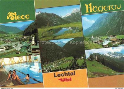 Haegerau Steeg Lechtal Ausserfern Tirol AT Lechtal Ortsansicht Bergpanorama Frei