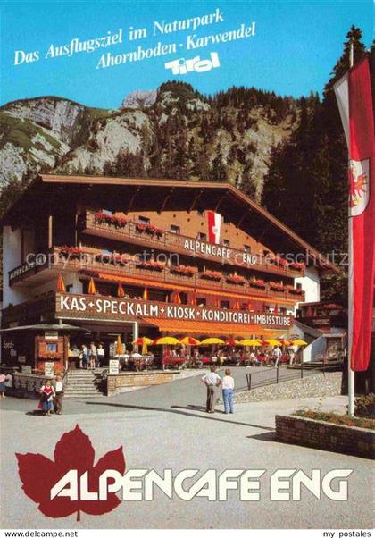 Hinterriss Vomp Tirol AT Naturpark Ahornboden Karwendel Alpencafe Eng