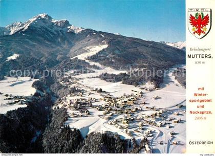 Mutters Tirol Winterlandschaft Fliegeraufnahme