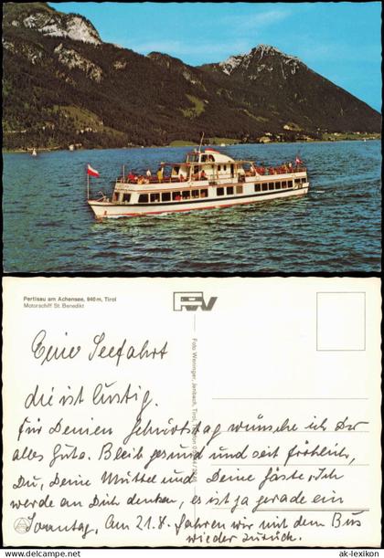Pertisau-Eben am Achensee Schiff passiert Pertisau am Achensee 1975