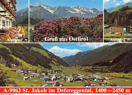 St.Jakob, Defereggental, Tirol, Hotel Alpenhof, Mehrbildkarte gl1987 #G4423