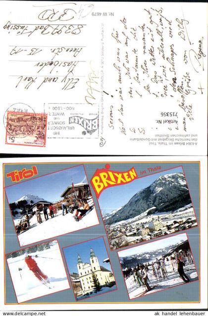 715356 Mehrbild AK Brixen im Thale Wintersport
