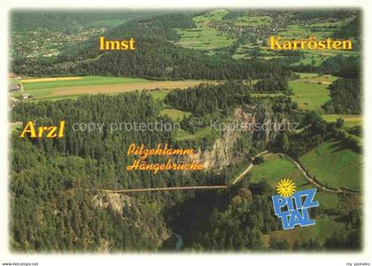 Arzl Pitztal Tirol AT Pitzeklamm-Haengebruecke Haengebruecke Pitztal Imst Karroe