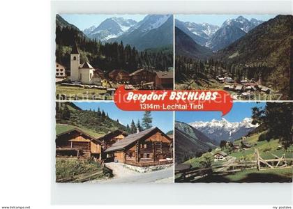 Bschlabs Bergdorf im Lechtal Alpenpanorama