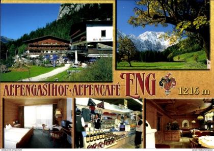 CPA Eng Hinterriß Vomp in Tirol, Alpengasthof, Alpencafe, 1216 m, Restaurant, Berglandschaft