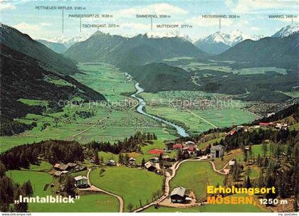 Moesern Telfs Tirol AT Panorama Telfs Inntal Mieminger Plateau und Lechtaler Alp