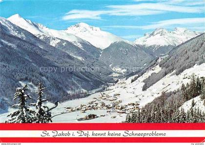 St Jakob Defereggen Trojertal Tirol AT Defereggental Winterlandschaft Bergpanora
