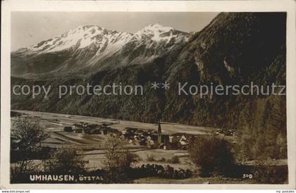 Umhausen Tirol Gesamtansicht mit Alpen