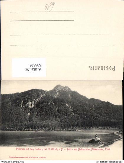 598626,Pillersee m. d. Seehorn St. Ulrich am Pillersee Frau a. Ufer sitzend