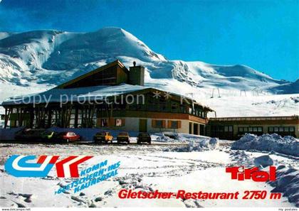 Kaunertal Panorama Restaurant Sonnenterrasse Weisseespitze Winter