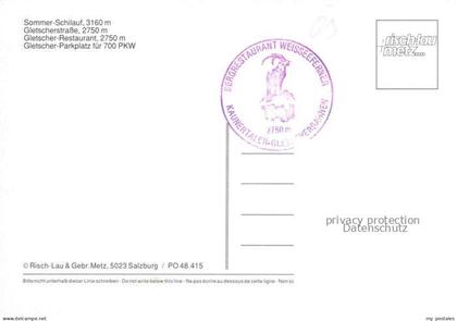 Kaunertal Tirol AT Bergrestaurant Weisseeferner Sommer-Schilauf Panorama