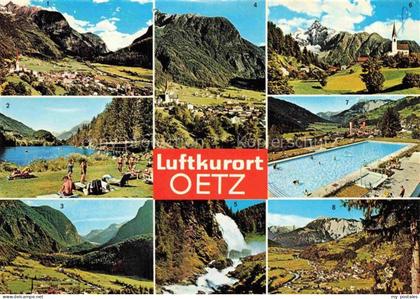Oetz oetz Tirol AT Mehrbildkarte Piburgersee Wasserfall Schwimmbad Bergkirche Be