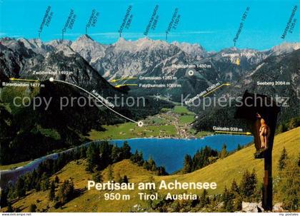 Pertisau Achensee Blick vom Rofan auf Pertisau und Karwendelgebirge